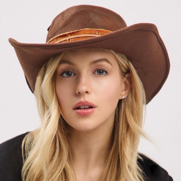 WESTERN VERSATILE SHAPEABLE COWBOY FEDORA HAT