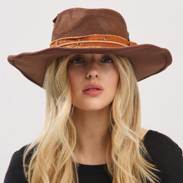 WESTERN VERSATILE SHAPEABLE COWBOY FEDORA HAT
