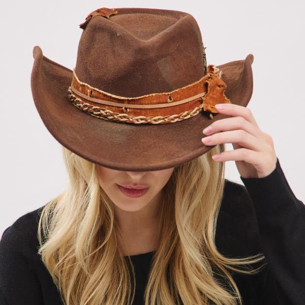 WESTERN VERSATILE SHAPEABLE COWBOY FEDORA HAT