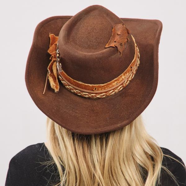 WESTERN VERSATILE SHAPEABLE COWBOY FEDORA HAT