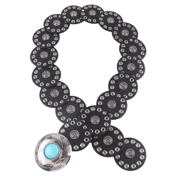WESTERN Y2K ROUND CONCHO BELT