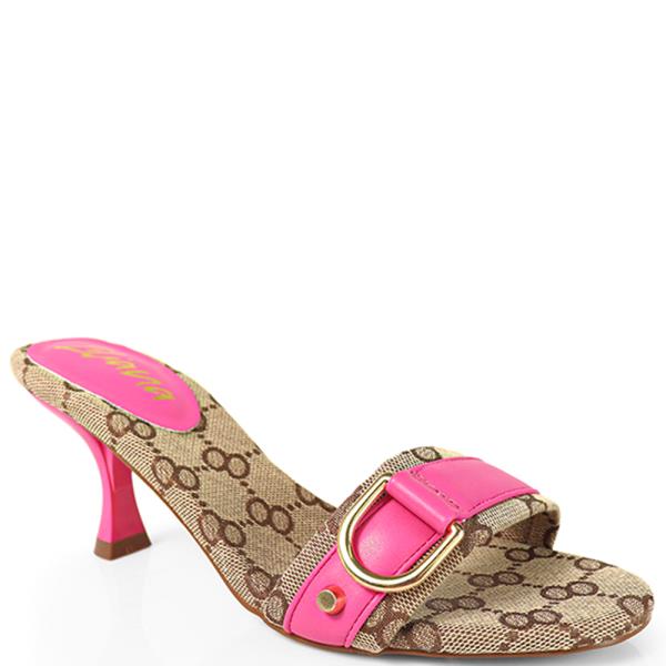 FASHION PRINTED DESIGN SLIDE HEEL 12 PAIRS