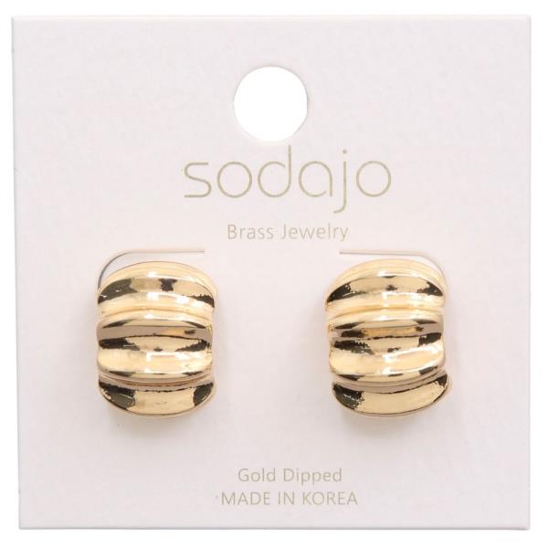 SODAJO METAL GOLD DIPPED EARRING
