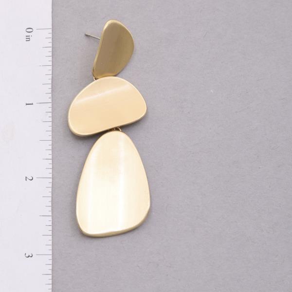 SODAJO METAL GOLD DIPPED DANGLE EARRING