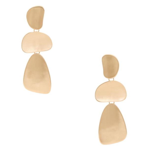 SODAJO METAL GOLD DIPPED DANGLE EARRING