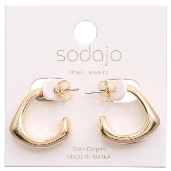 SODAJO METAL GOLD DIPPED EARRING