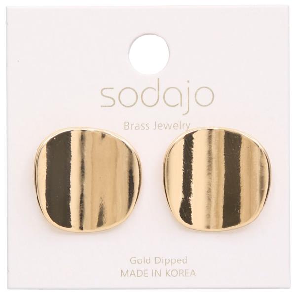 SODAJO ROUND GOLD DIPPED EARRING