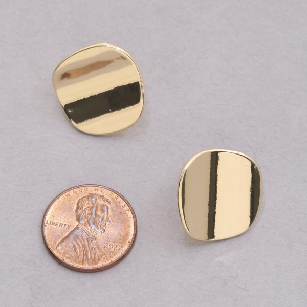 SODAJO ROUND GOLD DIPPED EARRING