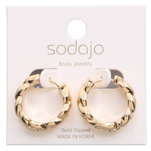 SODAJO HOOP GOLD DIPPED EARRING