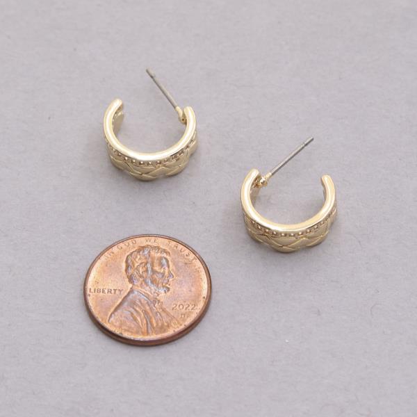 SODAJO CZ HOOP GOLD DIPPED EARRING