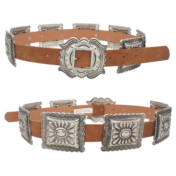 RECTANGLE CONCHO LINK BELT