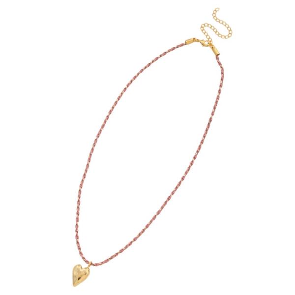 SODAJO HEART CHARM GOLD DIPPED NECKLACE