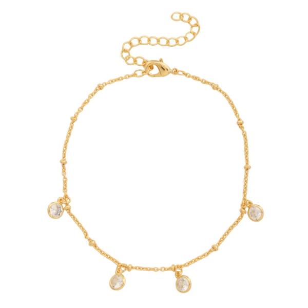 SODAJO CRYSTAL BEAD GOLD DIPPED BRACELET