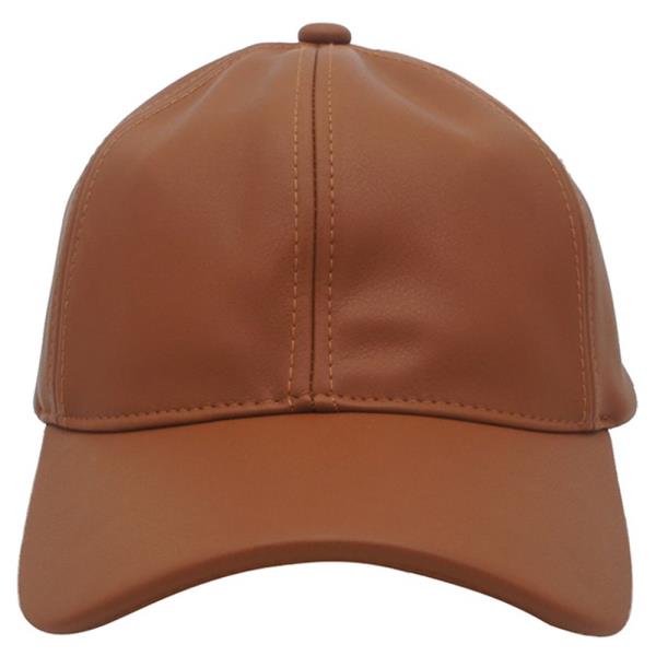 BUTTER PEBBLED VEGAN LEATHER CAP