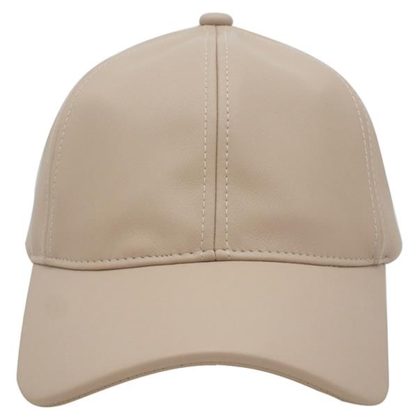 BUTTER PEBBLED VEGAN LEATHER CAP