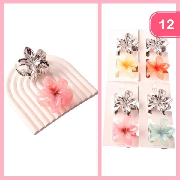 METALLIC DUAL PLUMERIA CLAW CLIPS (12 UNITS)