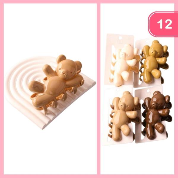 TEDDY BEAR CLAW CLIP (12 UNITS)