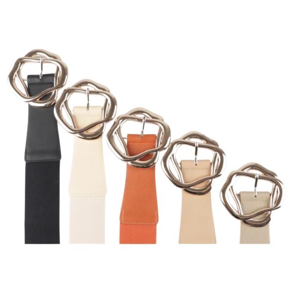 ORGANIC SHAPE BUCKLE ELASTIC BELT
