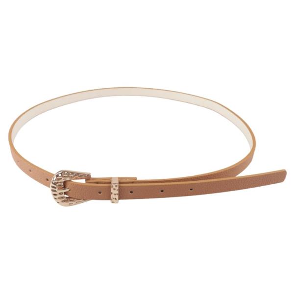 TEXTURED BUCKLE SKINNY BELT 3 PC SET
