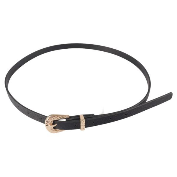 TEXTURED BUCKLE SKINNY BELT 3 PC SET