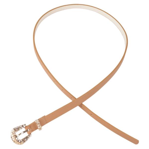 TEXTURED BUCKLE SKINNY BELT 3 PC SET