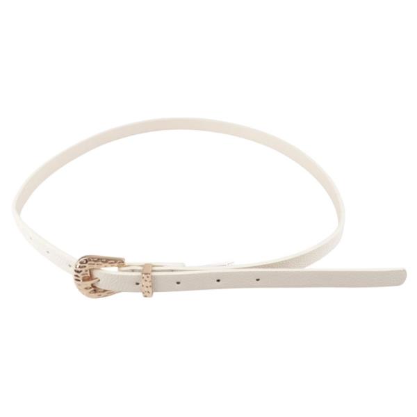 TEXTURED BUCKLE SKINNY BELT 3 PC SET