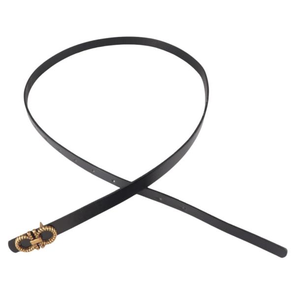FAUX LEATHER METAL BUCKLE THIN BELT 3 PC SET