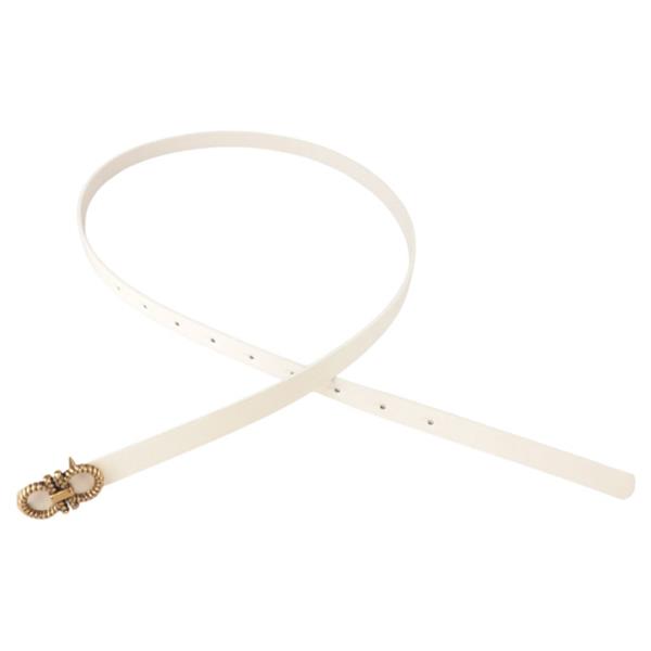 FAUX LEATHER METAL BUCKLE THIN BELT 3 PC SET