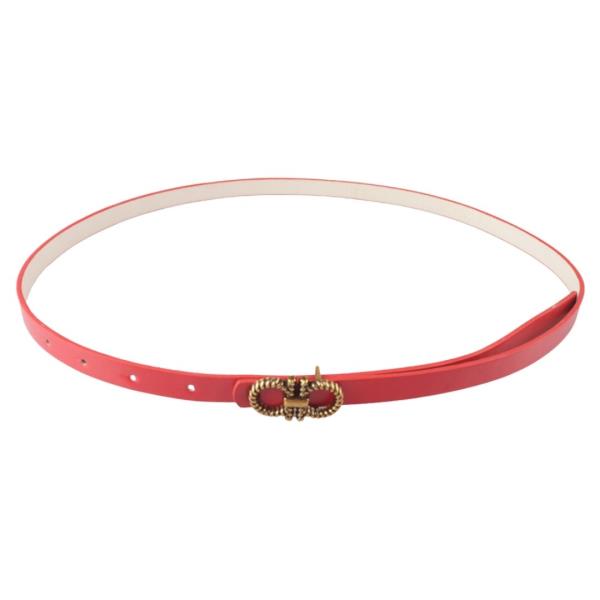 FAUX LEATHER METAL BUCKLE THIN BELT 3 PC SET