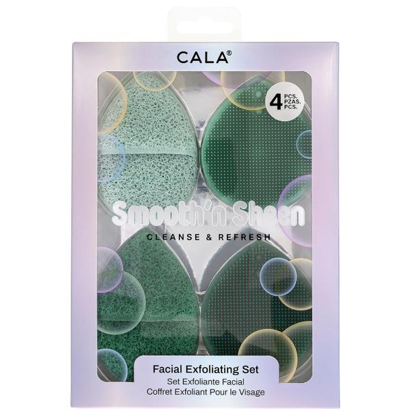 CALA SMOOTH N SHEEN FACIAL 4PC SCRUBS GREEN