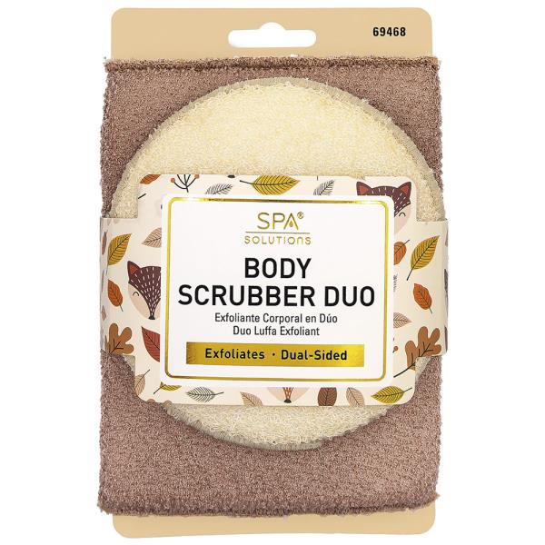 SPA SOLUTIONS BODY SCRUBBER DUO NUDE BROWN