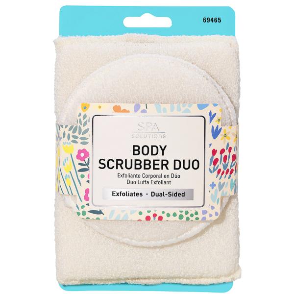 SPA SOLUTIONS BODY SCRUBBER DUO FLORAL PRINT