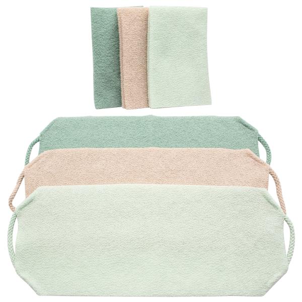 SPA SOLUTIONS 3PC BATH EXFOLIATING TOWELS