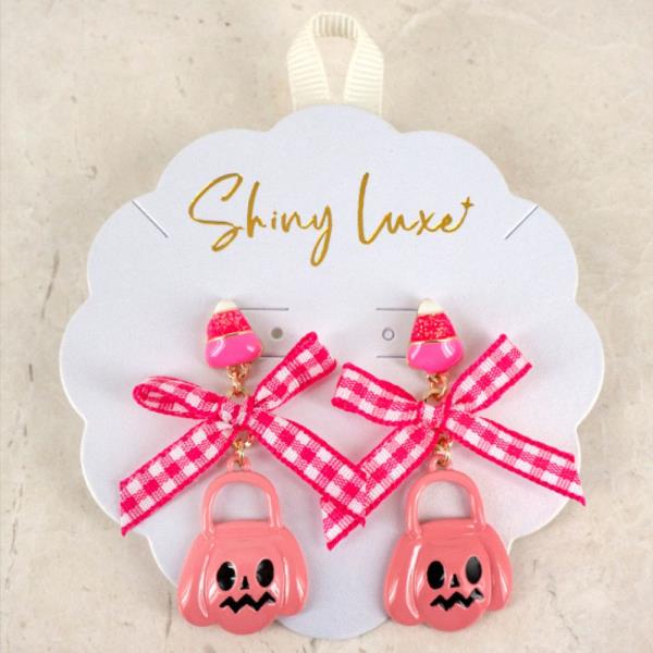 PUMPKIN RIBBON POST EARRING