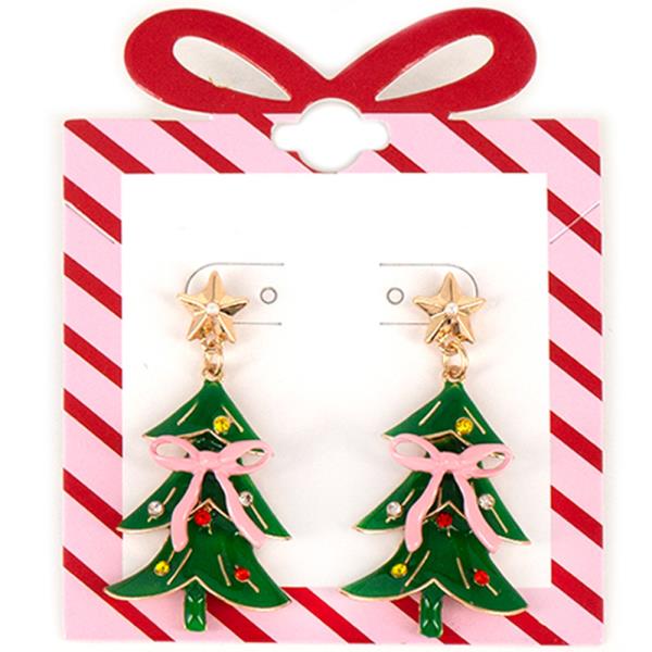 CHRISTMAS TREE DANGLE EARRING
