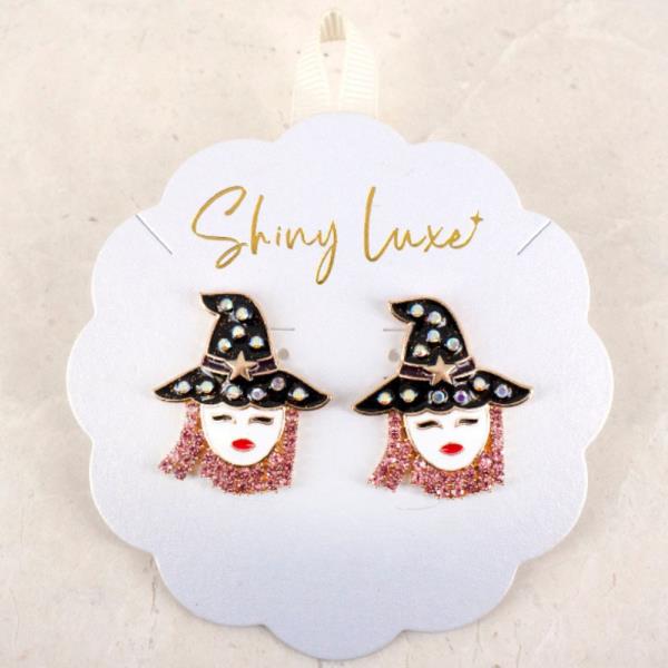HALLOWEEN WITCH POST EARRING
