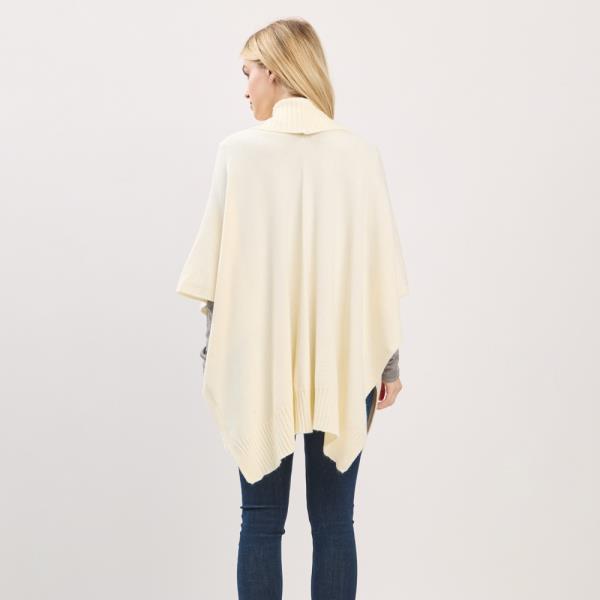 SOFT KNIT OPEN-FRONT SHAWL WITH RIBBED TRIM