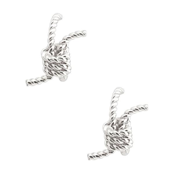 BRAIDED KNOT METAL EARRING