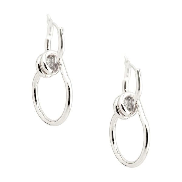 KNOT DOUBLE HOOP METAL EARRING