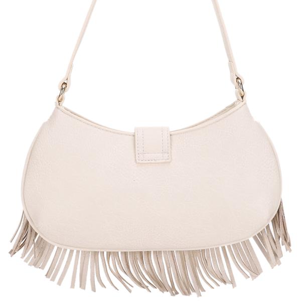 BUCKLE FRINGE DESIGN SHOULDER BAG