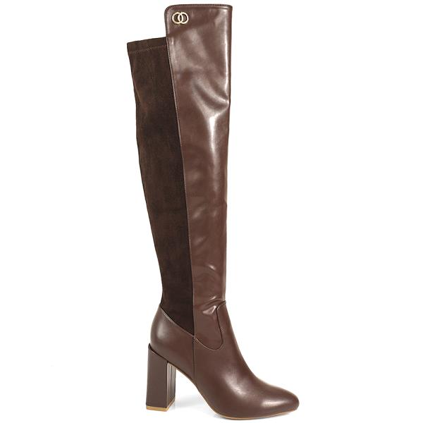 PLAIN WIDE HEEL BOOTS 12 PAIRS
