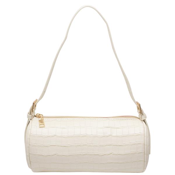 CROC TEXTURED RACHEL SHOULDER BAG
