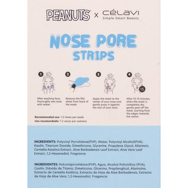 CELAVI X PEANUTS NOSE PORE 6 STRIPS