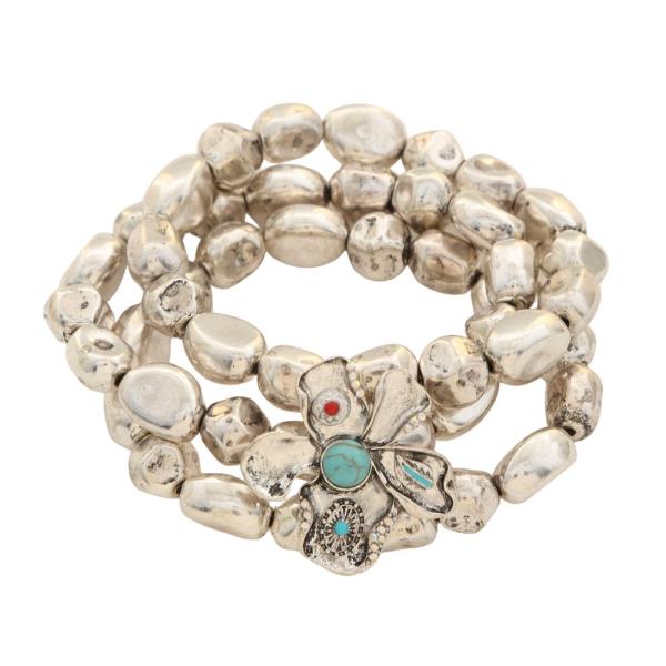 TURQUOISE BEADED BRACELET