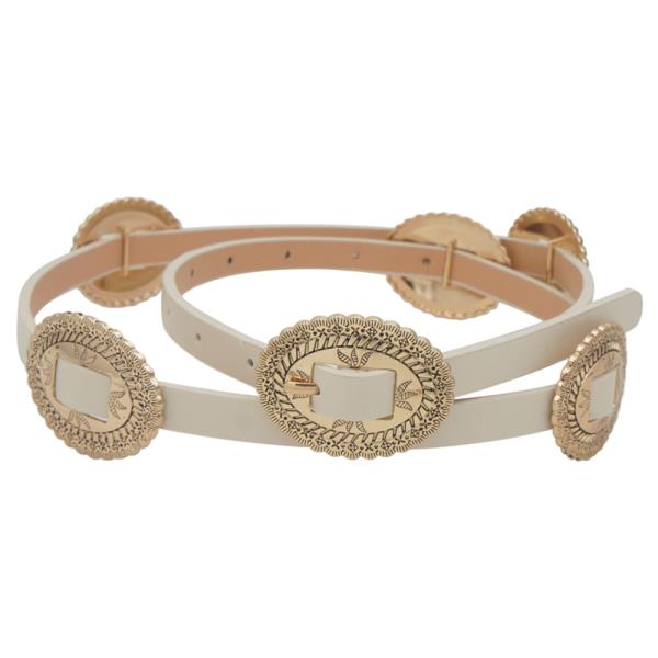 CONCHO LINKS WESTERN SKINNY BELT