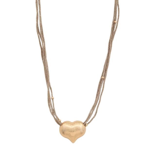 HEART PENDANT THREAD NECKLACE