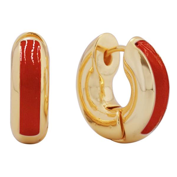 14K GOLD DIPPED CHUNKY HUGGIE EARRINGS