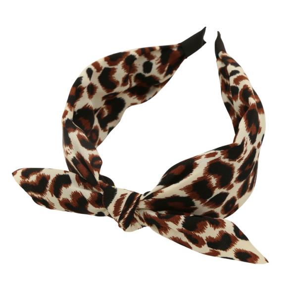 ANIMAL PRINT BOW HEADBAND