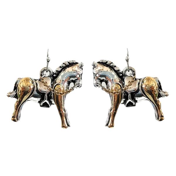 HORSE METAL DANGLE EARRING