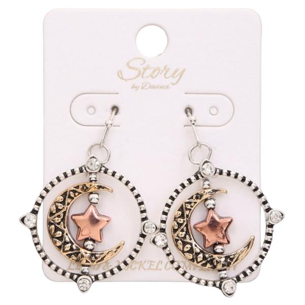 MOON STAR METAL EARRING